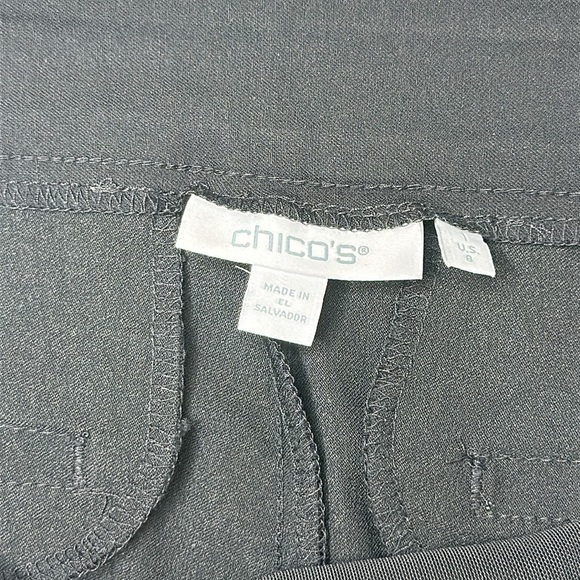 Chicos Black Perfect Stretch Josie Pull On Pedal Pushers Size Chico's 1 / US 8 - Picture 10 of 13